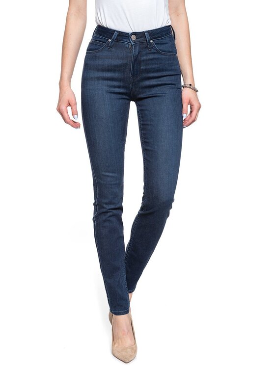 Lee Lee Jeansy SCARLETT HIGH Niebieski Skinny Fit