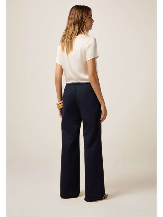 Oltre Oltre Pantaloni di tessuto P800J002484N034 Blu Regular Fit