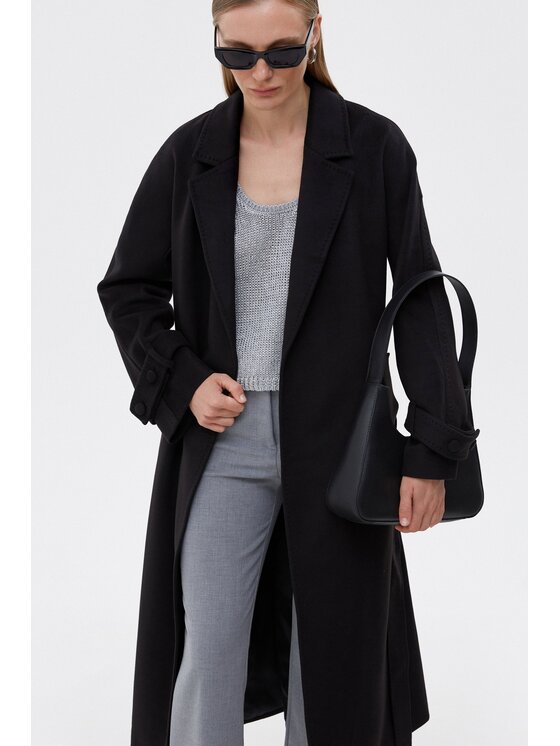 Estro Estro Cappotto ER00115599 Nero Loose Fit