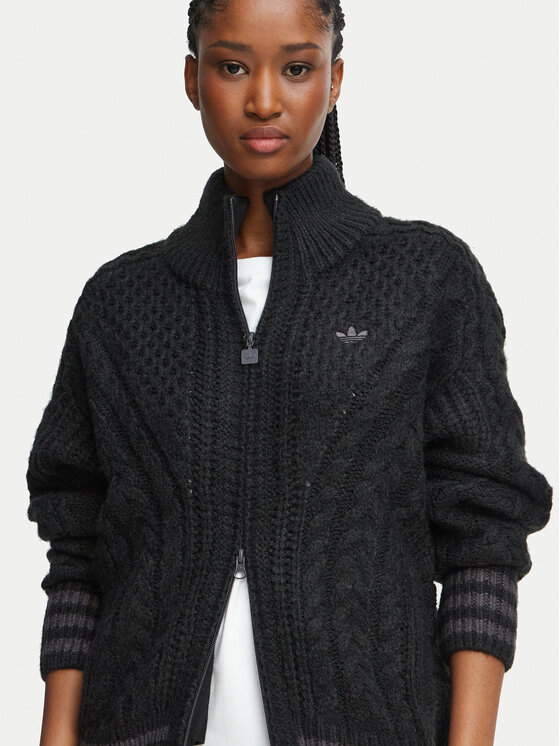 adidas adidas Kardigan Cable Knit Firebrid Track Top KT2289 Crna Regular Fit