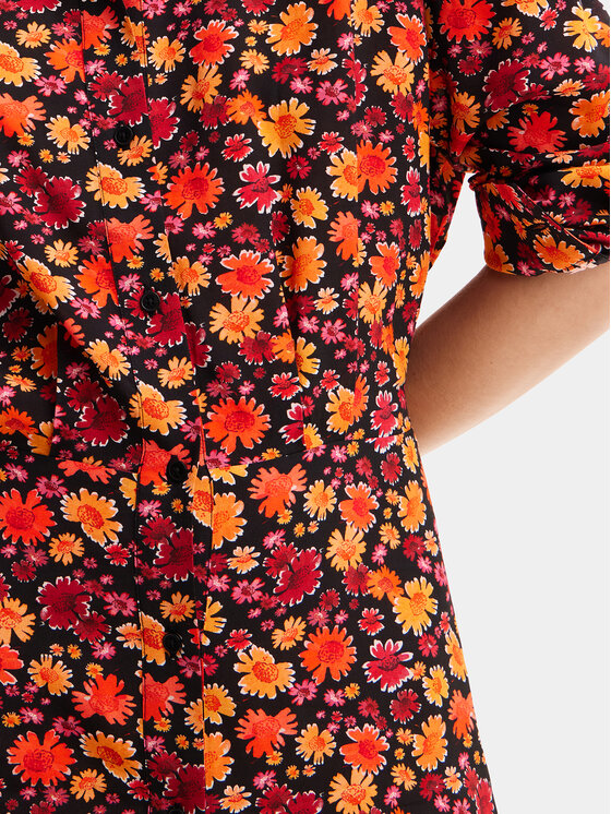 Desigual Desigual Rochie tip cămașă Yesh 24SWVW29 Portocaliu Regular Fit
