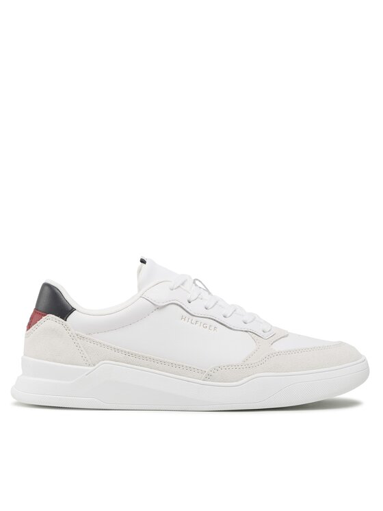 Sneakers Tommy Hilfiger Elevated Cupsole Leather Mix FM0FM04358 Alb