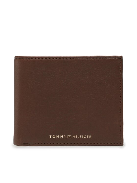 Tommy Hilfiger Голям мъжки портфейл Th Premium Leather Cc And Coin AM0AM10989 Кафяв
