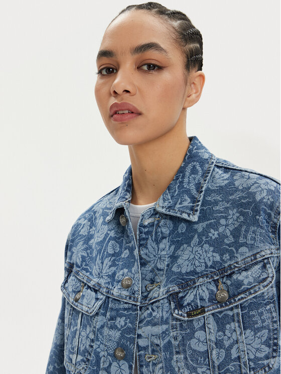 Lee Lee Jeansjacke Rider 112349588 Blau Slim Fit