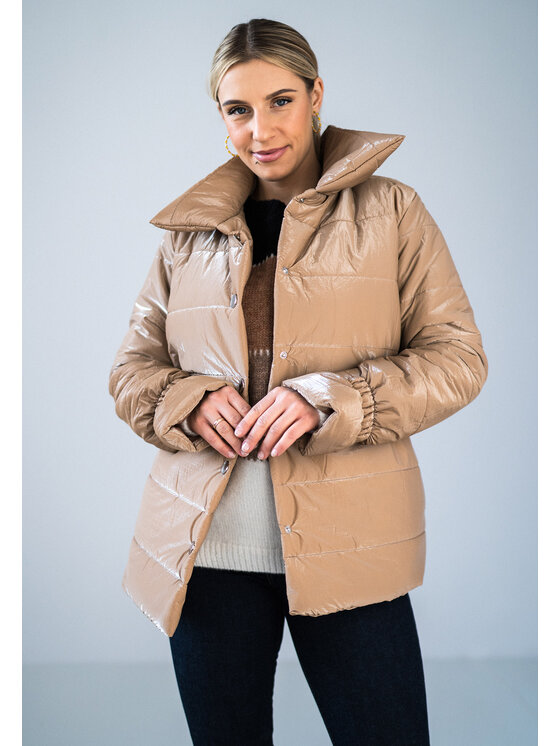 FIGL FIGL Μπουφάν χειμωνιάτικο M933 Μπεζ Regular Fit