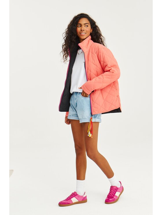 NAOKO NAOKO Prechodná bunda Poppy Pink Thunder Ružová Regular Fit