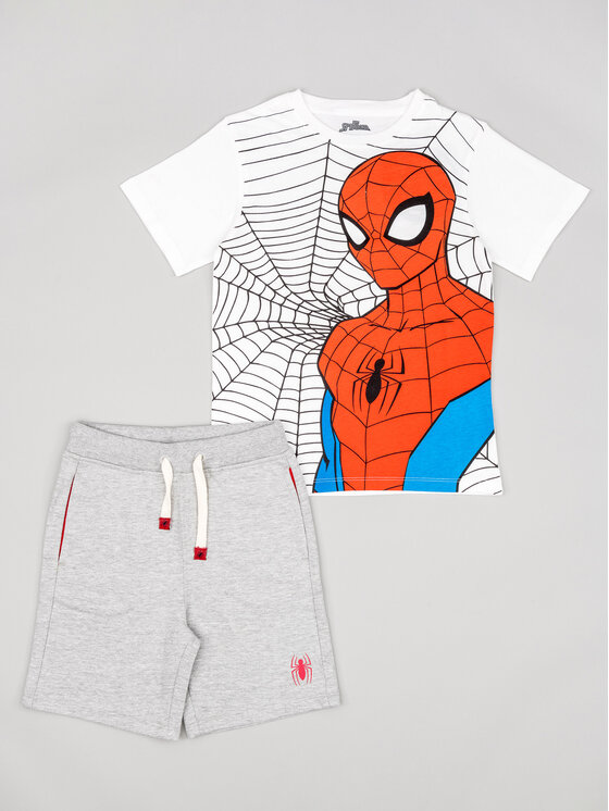 Zippy Komplet Majica In Kratke Hlače Spider-Man ZKBAP0602 23002 Bela Regular Fit