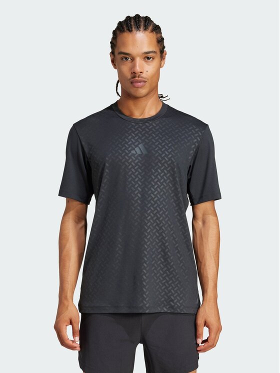 adidas adidas Koszulka techniczna PrimeLift 3-Stripes Tee Czarny Slim Fit