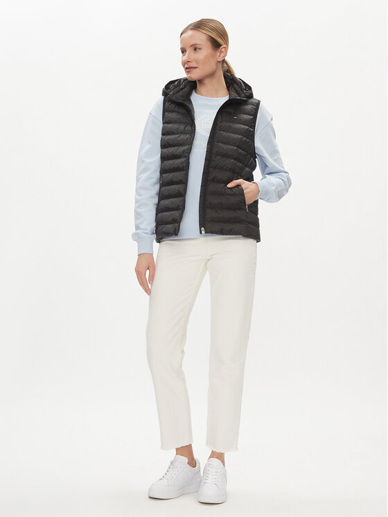 Tommy Hilfiger Tommy Hilfiger Vestă Global Stripe WW0WW42051 Negru Regular Fit