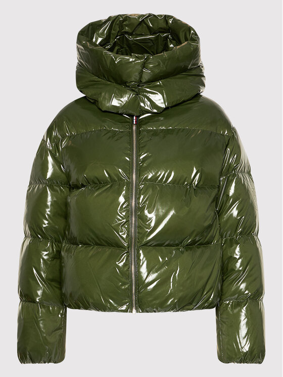 Tommy Hilfiger Tommy Hilfiger Μπουφάν πουπουλένιο Glossy WW0WW32803 Πράσινο Regular Fit