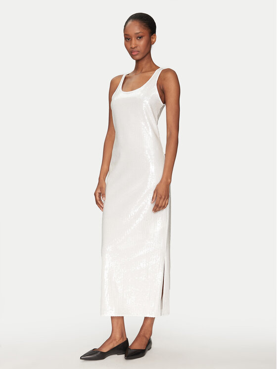 Marella Marella Koktel haljina Beati 2513621054 Bijela Regular Fit