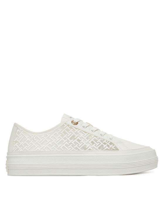 Sneakers Tommy Hilfiger Vulc Embroidered Sneaker FW0FW08685 Alb