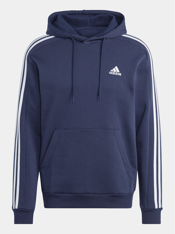 adidas adidas Pulóver Essentials Fleece 3-Stripes IJ6473 Sötétkék Regular Fit