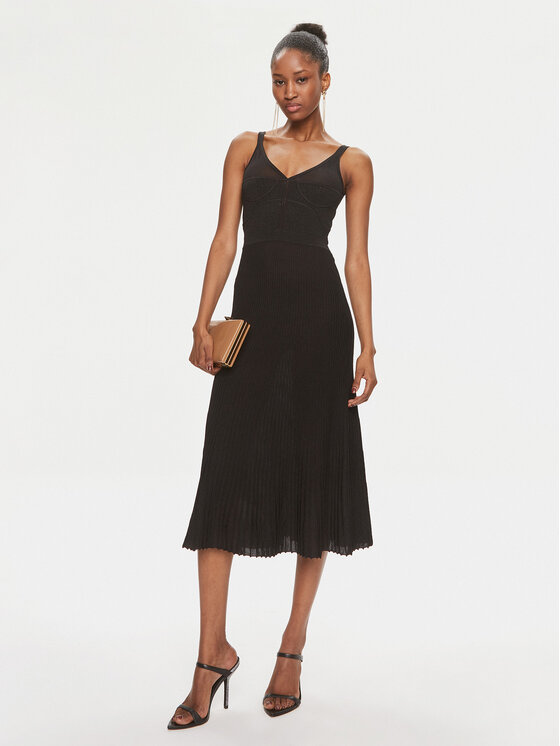 PINKO Pinko Kootud kleit Rana 102105 A19X Must A-Line Fit