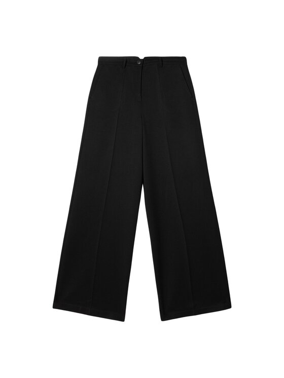 Oltre Oltre Spodnie materiałowe P01XR009262N033 Czarny Baggy Fit