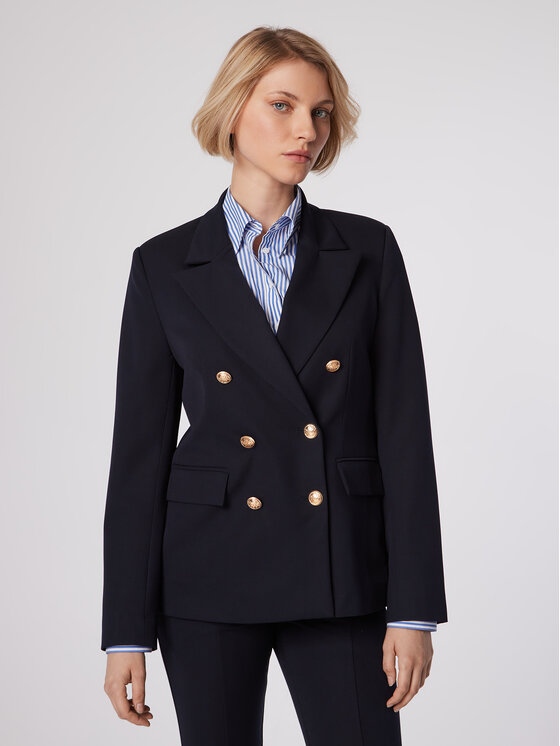 Simple Simple Σακάκι MKD500-01 Σκούρο μπλε Slim Fit