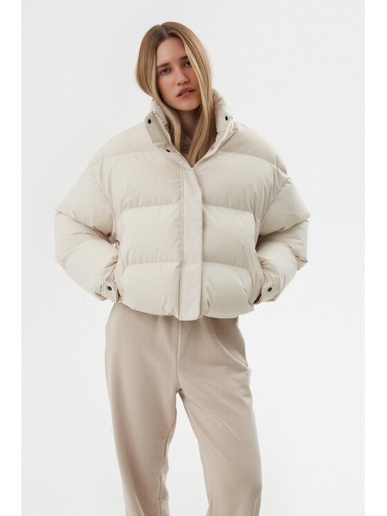 Estro Estro Μπουφάν πουπουλένιο ER00114590 Μπεζ Oversize