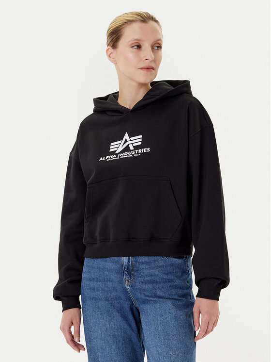 Alpha Industries Bluza Basic 258040 Czarny Regular Fit