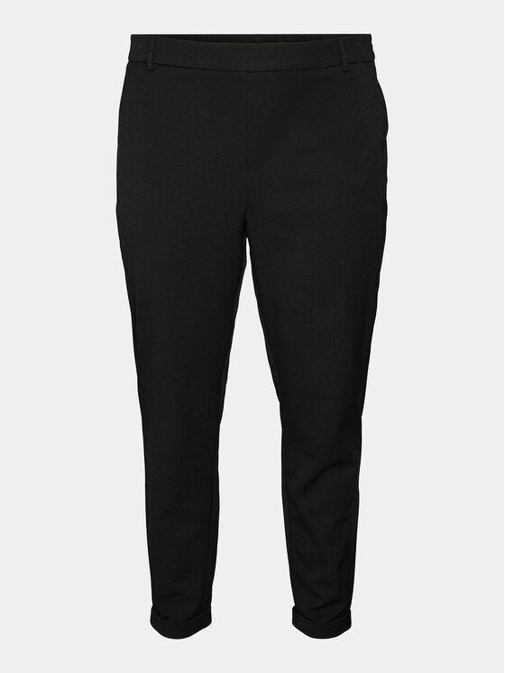 Vero Moda Curve Chino nohavice Maya 10246292 Čierna Regular Fit