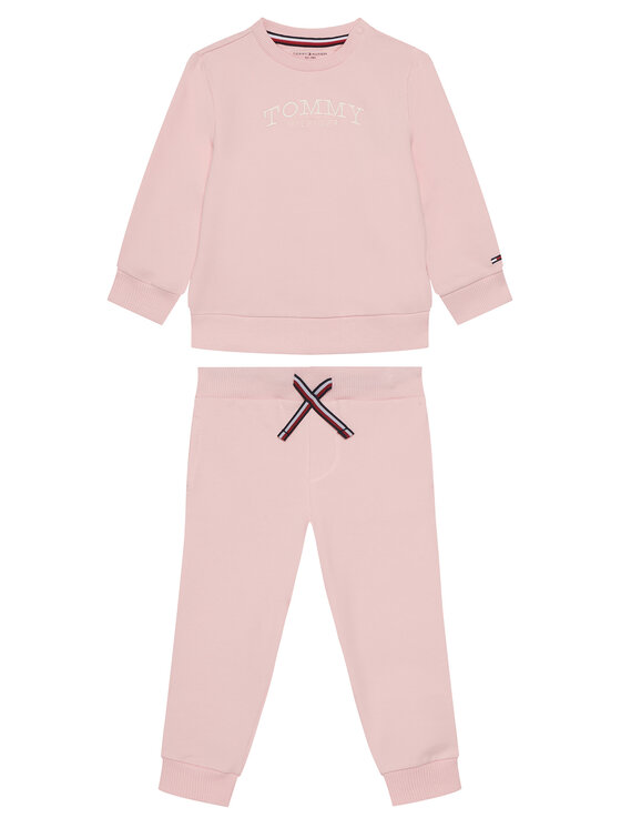 Tommy Hilfiger Tommy Hilfiger Jogginganzug Monotype KN0KN02162 Rosa Wide Leg