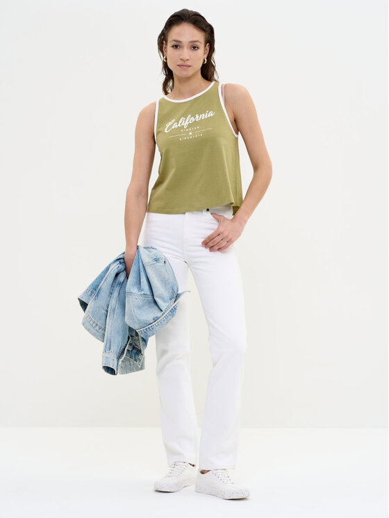 BIG STAR BIG STAR Top WITALINA_303_150 Zielony Basic Fit