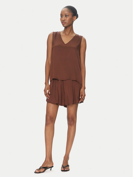 ViCOLO ViCOLO Kratke hlače iz tkanine TD0764 Rjava Regular Fit