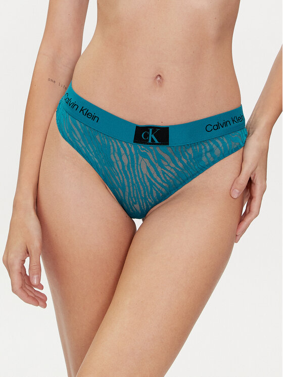 Calvin Klein Underwear Stringi 000QF7378E Zaļš