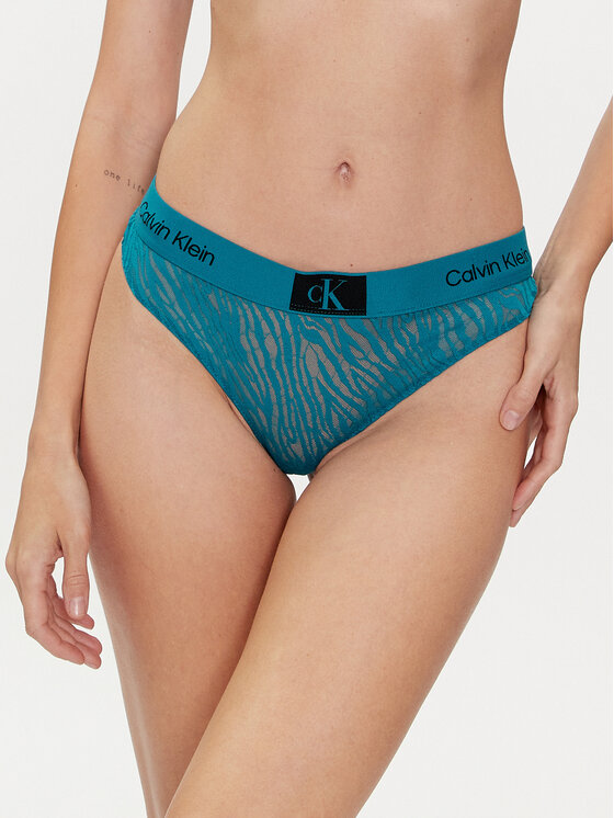 Calvin Klein Underwear Stringové nohavičky 000QF7378E Zelená