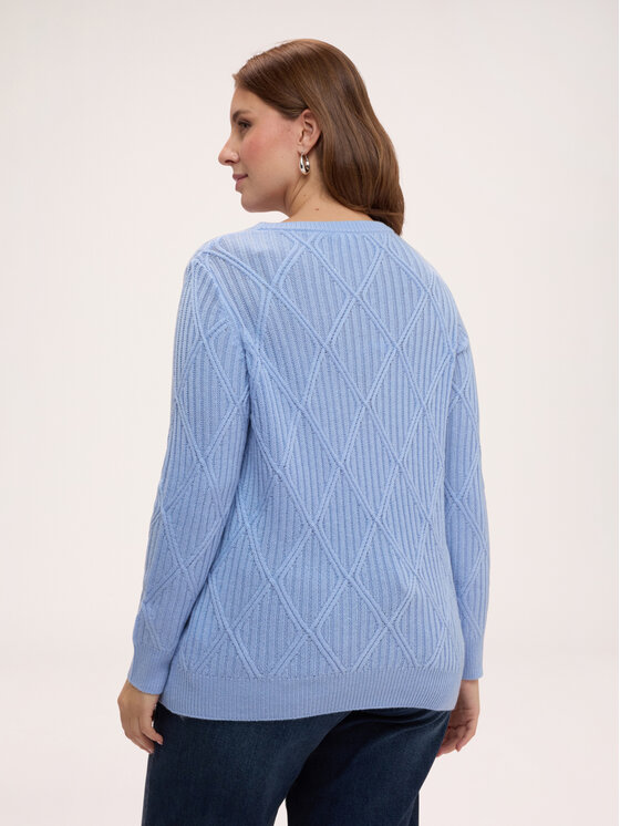 Fiorella Rubino Fiorella Rubino Sweter M577L008877N004 Turkusowy Regular Fit