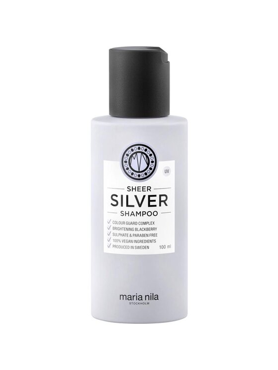 Szampon do włosów Maria Nila, Maria Nila Sheer Silver Shampoo szampon do włosów blond i rozjaśnianych 100ml