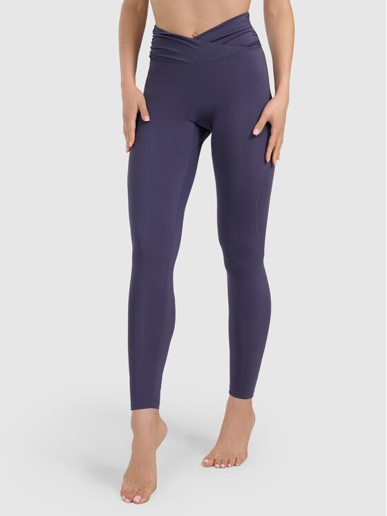 4F 4F Legginsy YOGA Granatowy Slim Fit