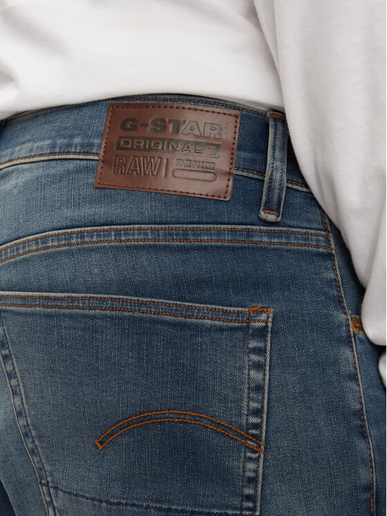 G-Star Raw G-Star Raw Jeansy 3301 51001-8968-2965 Granatowy Slim Fit
