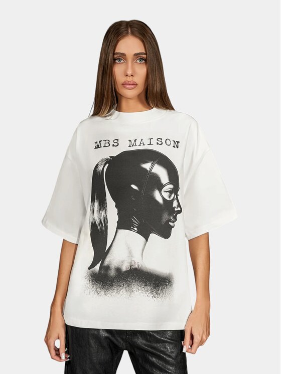 MADE BY SOCIETY MADE BY SOCIETY T-Shirt Nima - T27882 Biały Basic Fit