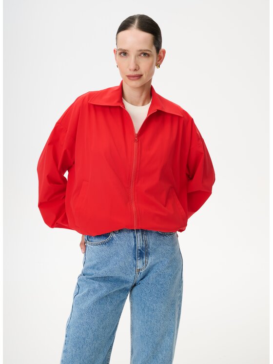 LEBRAND LEBRAND Kurtka bomber Hailey Czerwony Oversize