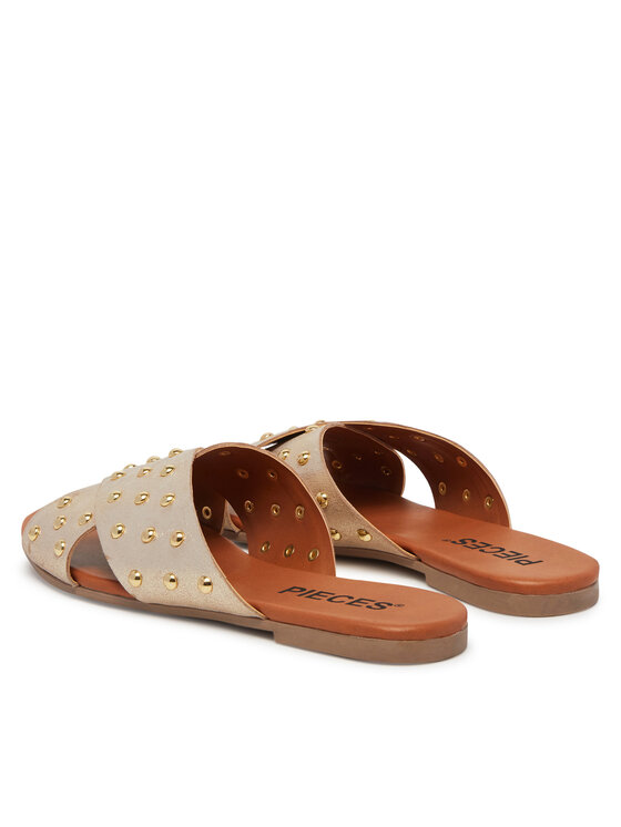 Pieces Pieces Pantoletten 17156837 Goldfarben