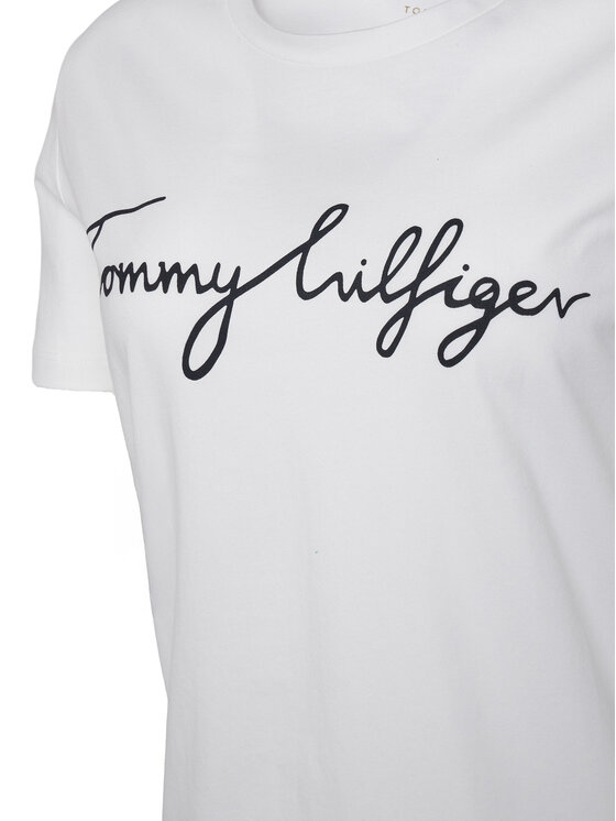 Tommy Hilfiger Tommy Hilfiger T-shirt Heritage Crew Neck Graphic Tee WW0WW24967 Bijela Regular Fit