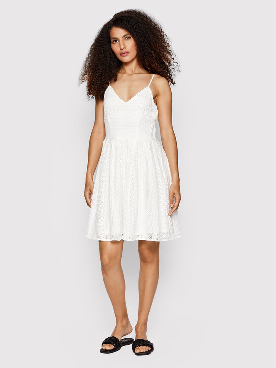 Vero Moda Vero Moda Rochie de vară Honey 10220925 Alb Regular Fit