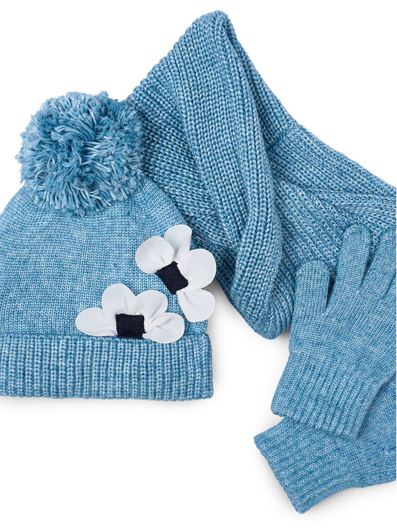 Mayoral Mayoral Set Mütze, Loop-Schal und Handschuhe 10071 Blau