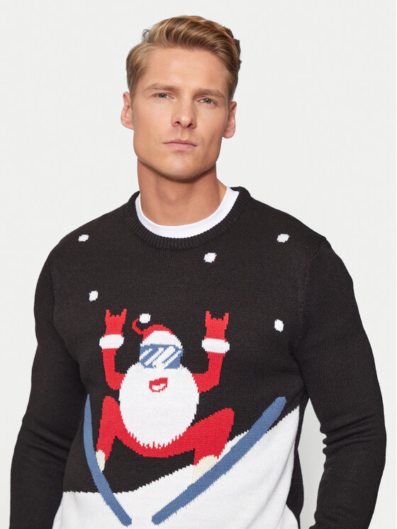 Only & Sons Only & Sons Πουλόβερ Xmas 22031170 Μαύρο Regular Fit