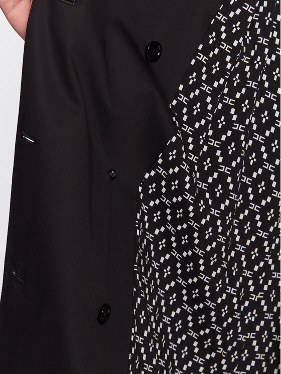 Elisabetta Franchi Elisabetta Franchi Trenčkot SP-003-31E2-V800 Črna Regular Fit