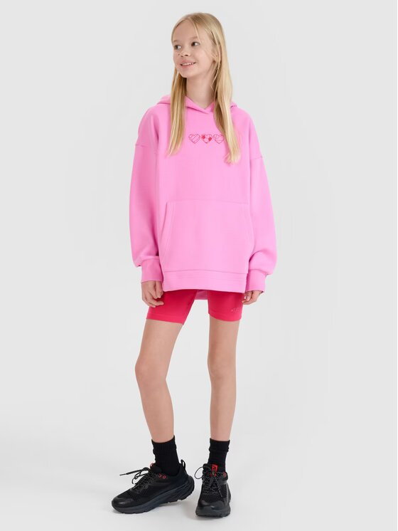 4F 4F Bluza 4FJRSS25TSWSF2235-54S Różowy Oversize