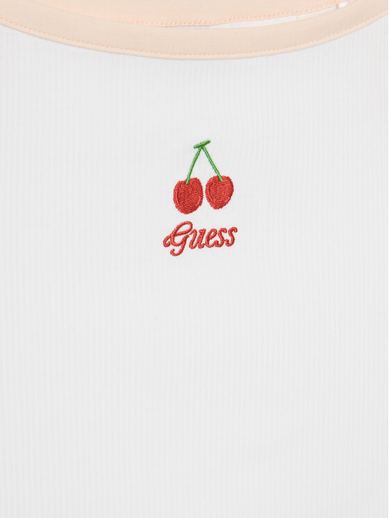 Guess Guess Топ J5GI07 KCU20 Білий Slim Fit
