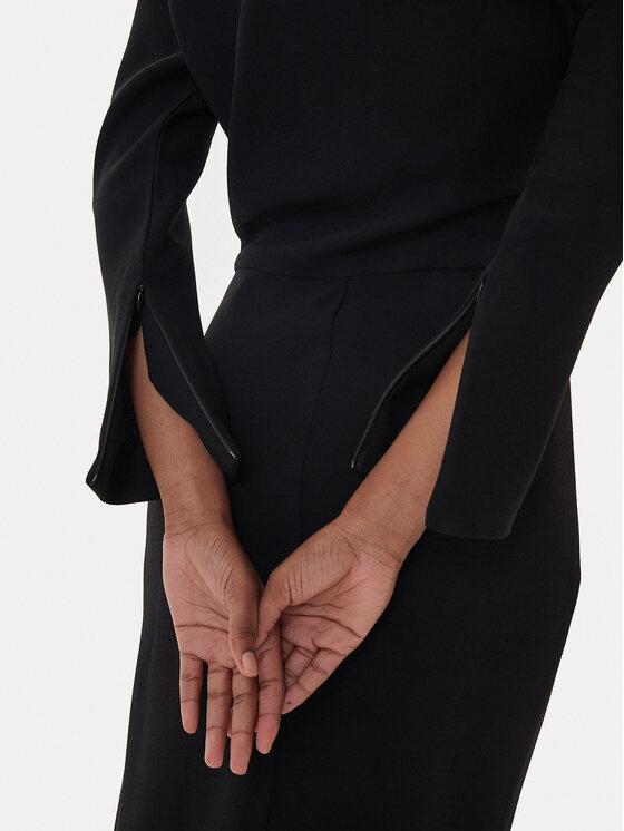 Eleh Eleh Rochie de seară EFW250188 Negru Regular Fit