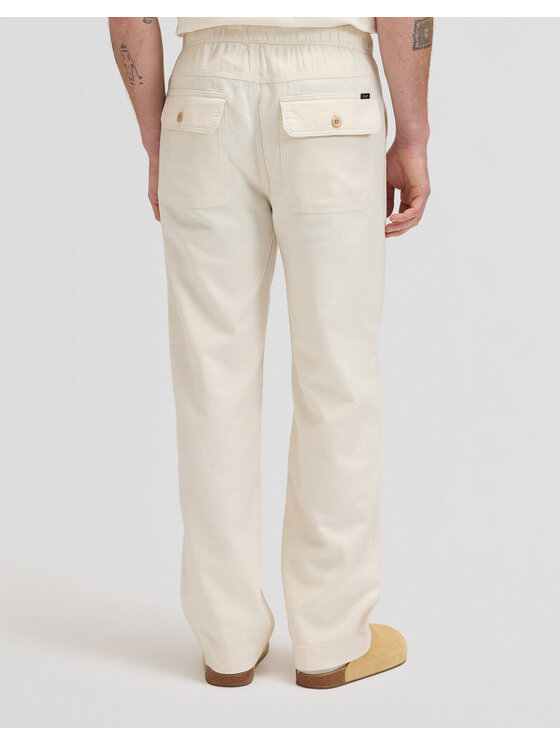 Lee Lee Jeansy UTILITY DRAWSTRING PANT Biały Loose Fit
