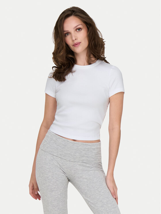 ONLY ONLY Póló Val 15339774 Fehér Slim Fit