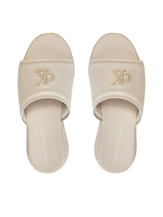 Calvin Klein Jeans Ciabatte Chunky Comf Slide Mtr YW0YW01506 Ecru
