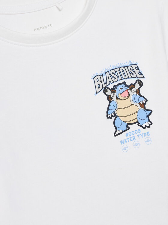 NAME IT NAME IT T-Shirt Jatin POKEMON 13238539 Biały Regular Fit