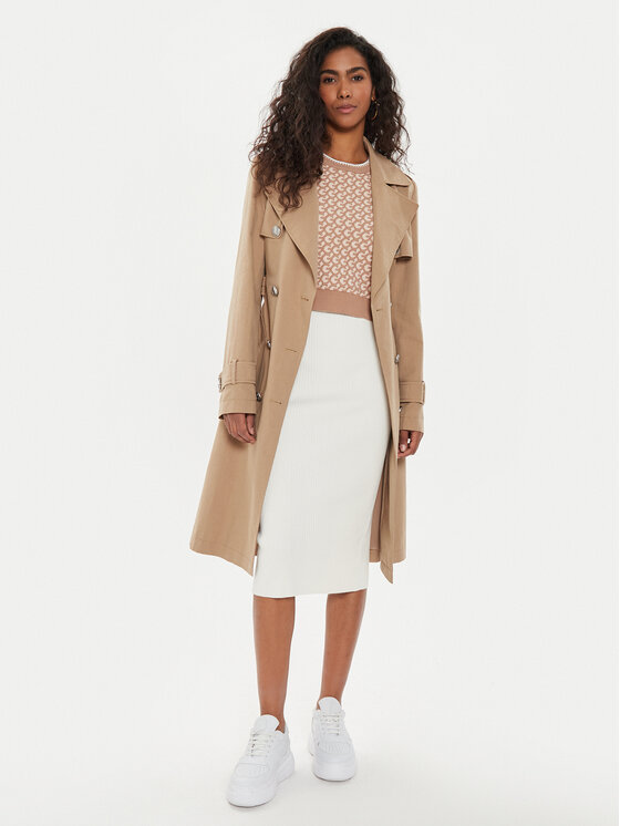 Guess Guess Trench W4YL13 WGAI0 Beige Regular Fit