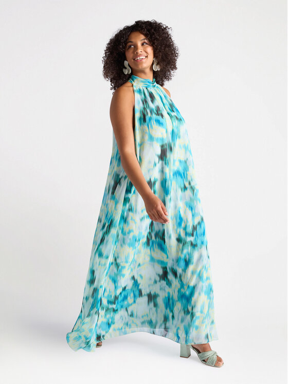 Fiorella Rubino Fiorella Rubino Abito da sera 7056T001700N0R4 Turchese A-Line Fit