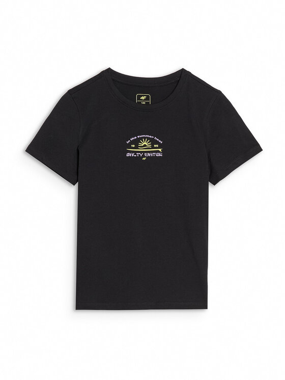 4F 4F T-Shirt SWELLS OF THE OCEAN Czarny Regular Fit